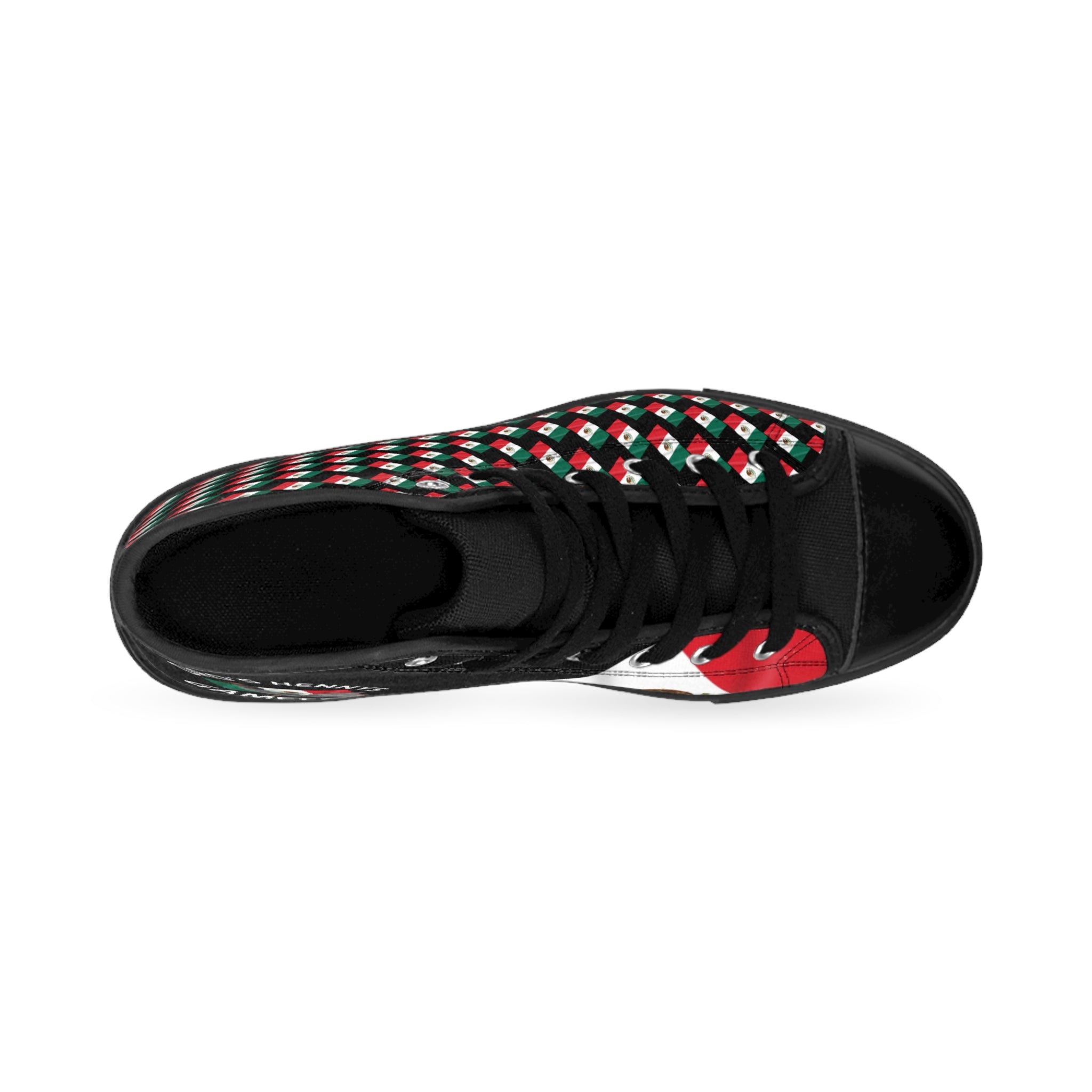Henny- Mexican Flag High-Top Sneakers — Men's Patriotic Classic Sneakers