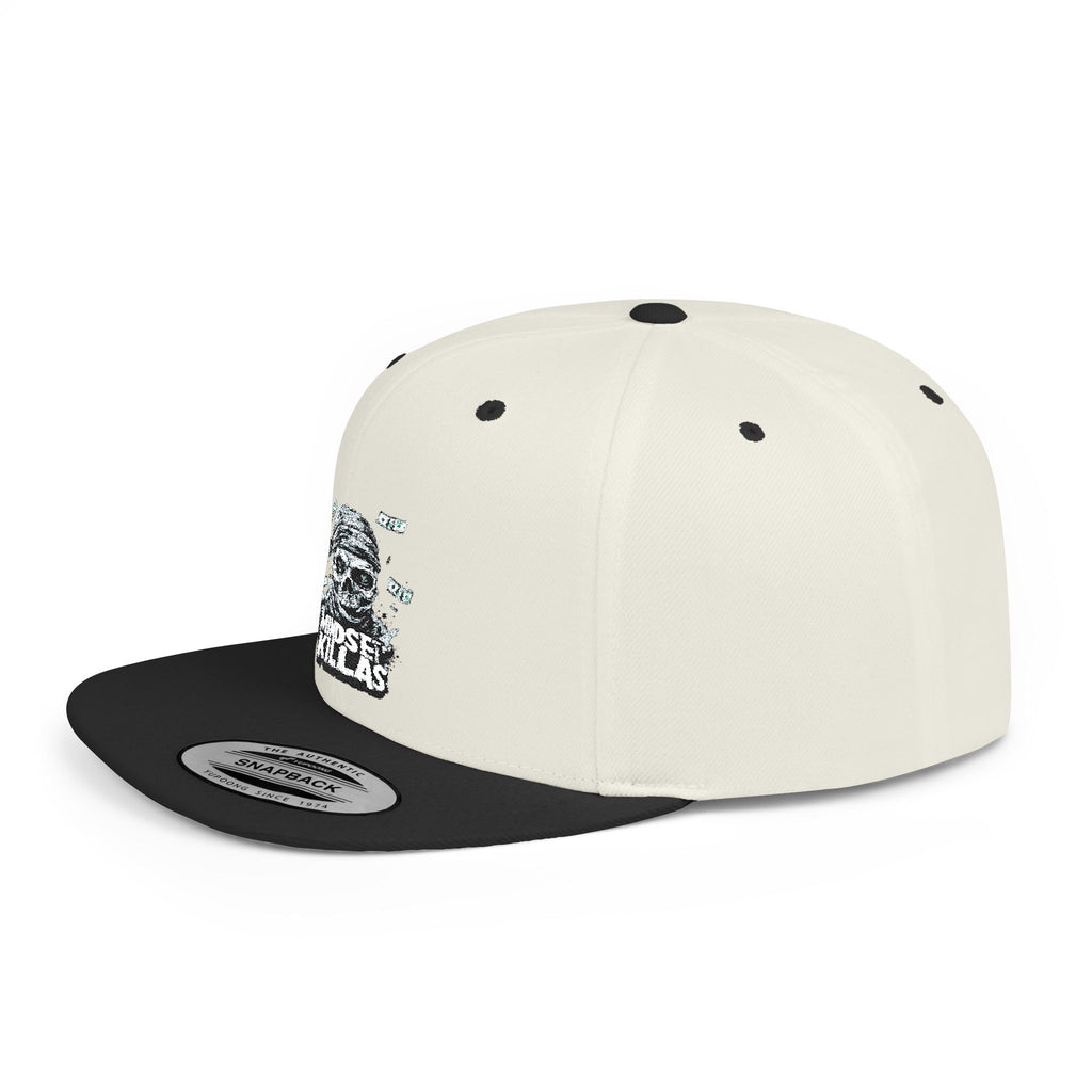 Mindset-Snapback Hat — "Kille" Skull Graphic Flat Bill Cap