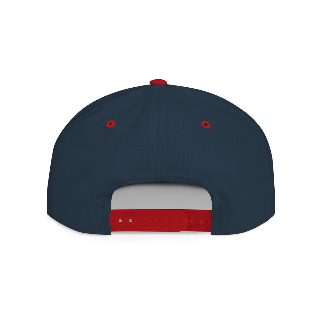 Rad-Flat Bill Snapback Hat — Retro 'Racer Racing' Embroidered Logo Cap