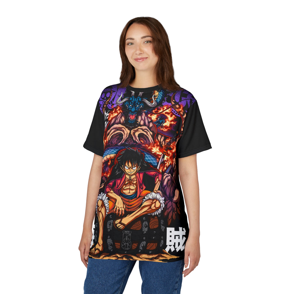 Anime- Pirate King Tee — Dragon Flame All-Over Print Shirt