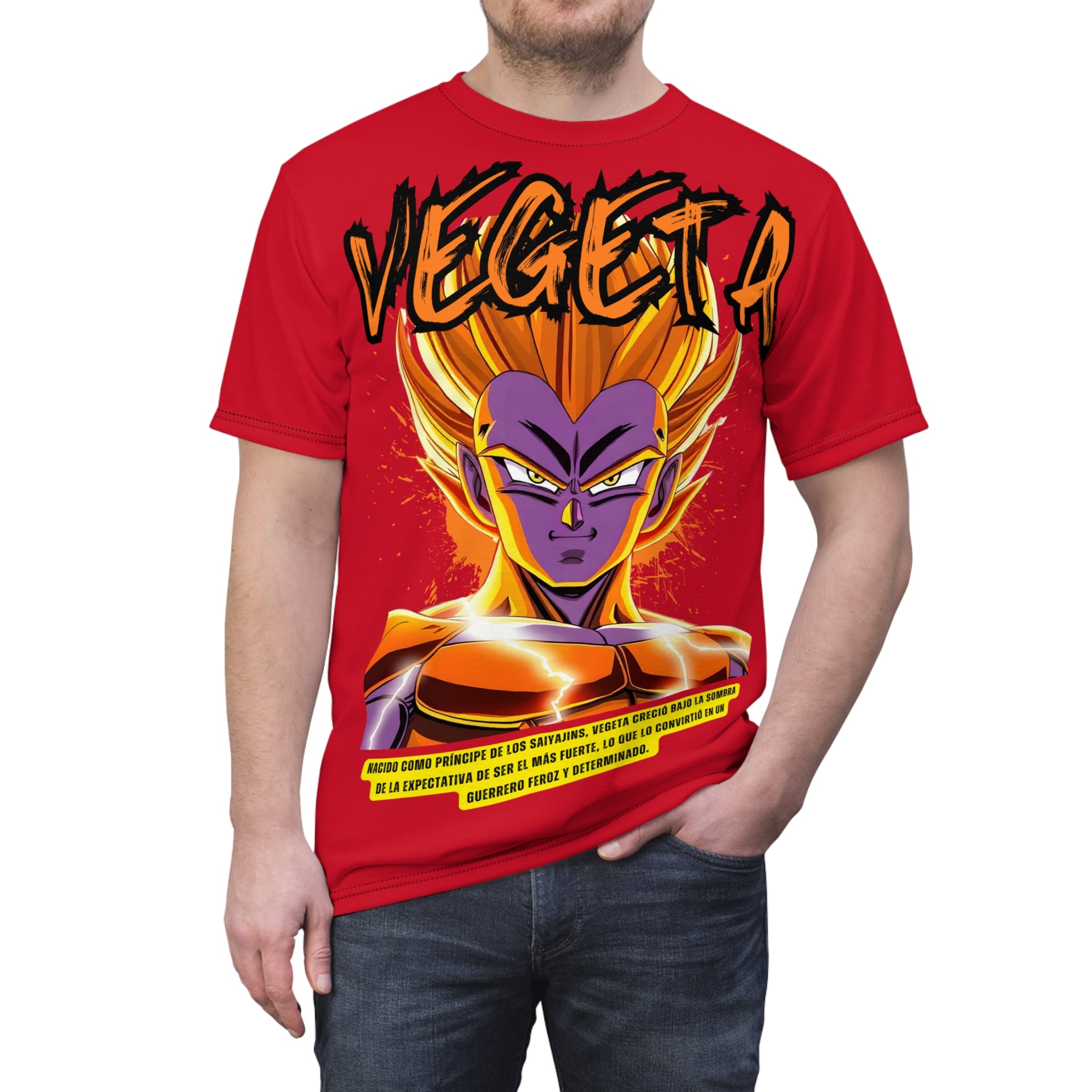 Dragon-Vegeta Anime Graphic Tee — Super Saiyan Full-Print Dragon Ball Shirt