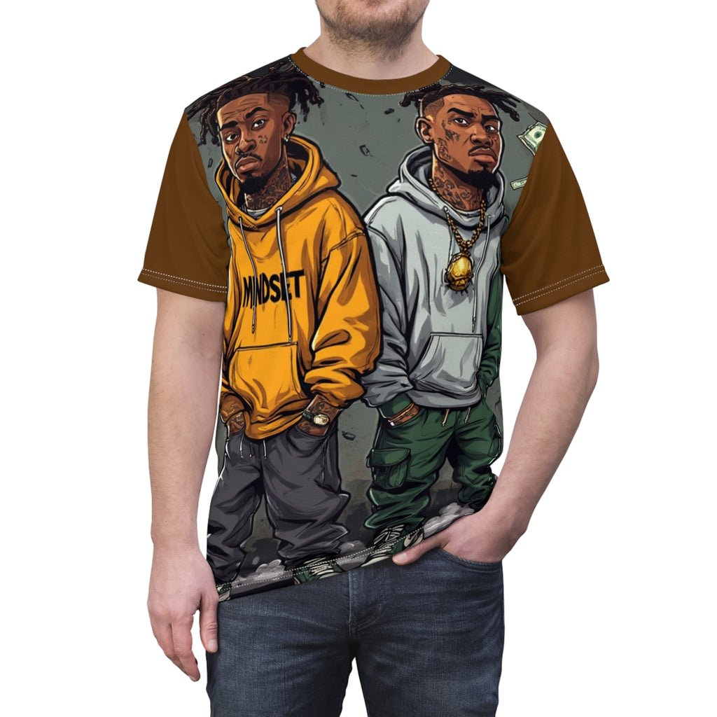 Mindset- Graphic Tee — 'Mindset' Streetwear Hoodie Illustration All-Over Print