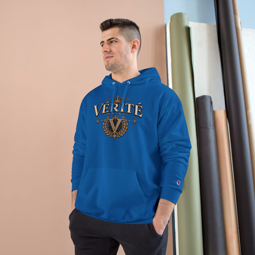 Verité -Champion Hoodie — "Built on Truth & Purpose" White Pullover