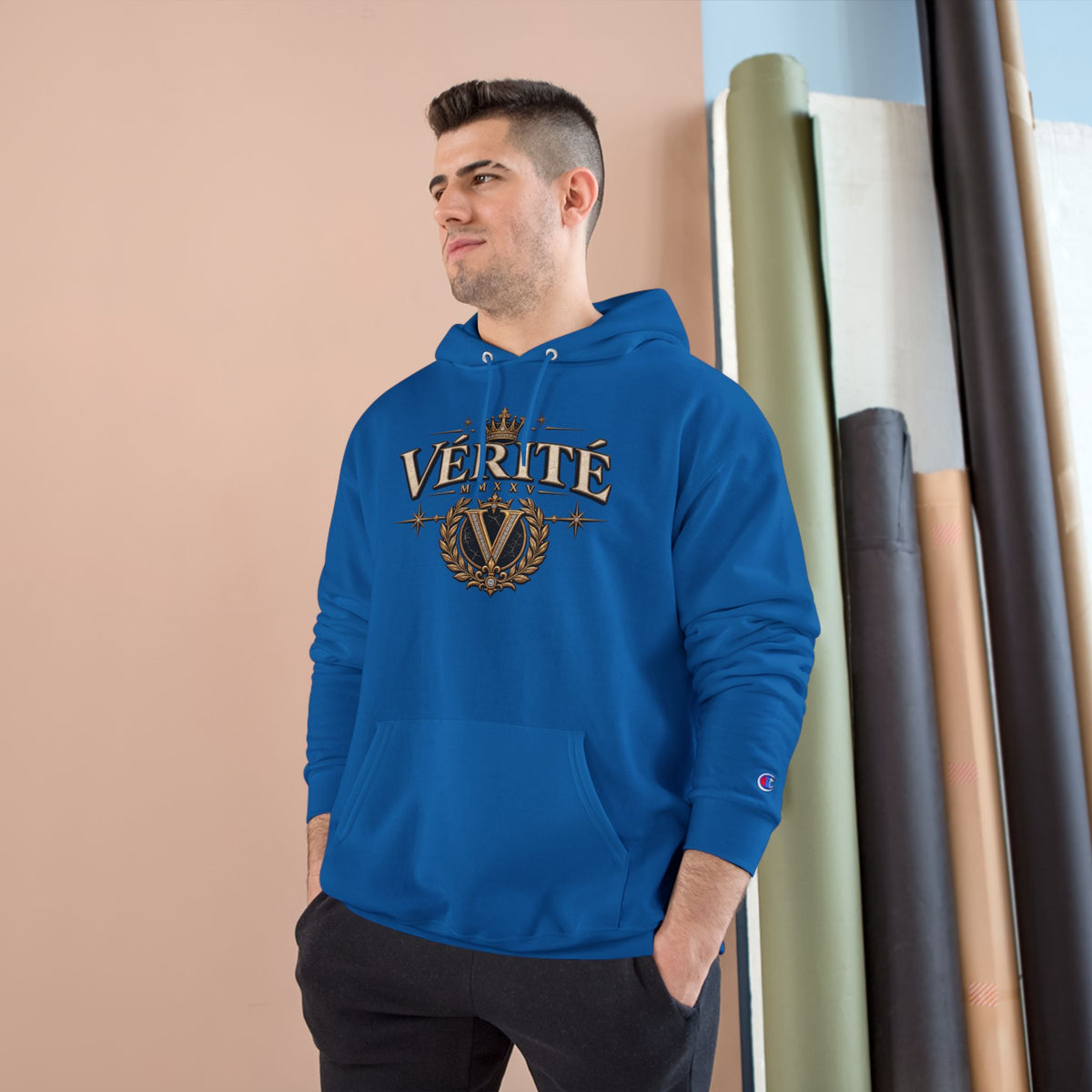 Verité -Champion Hoodie — "Built on Truth & Purpose" White Pullover