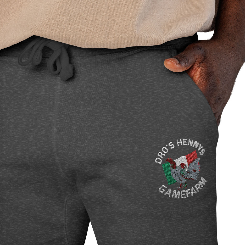Henny- Embroidered Floral Heart Sweatpants — Cozy Fleece Joggers with 'Love' Detail