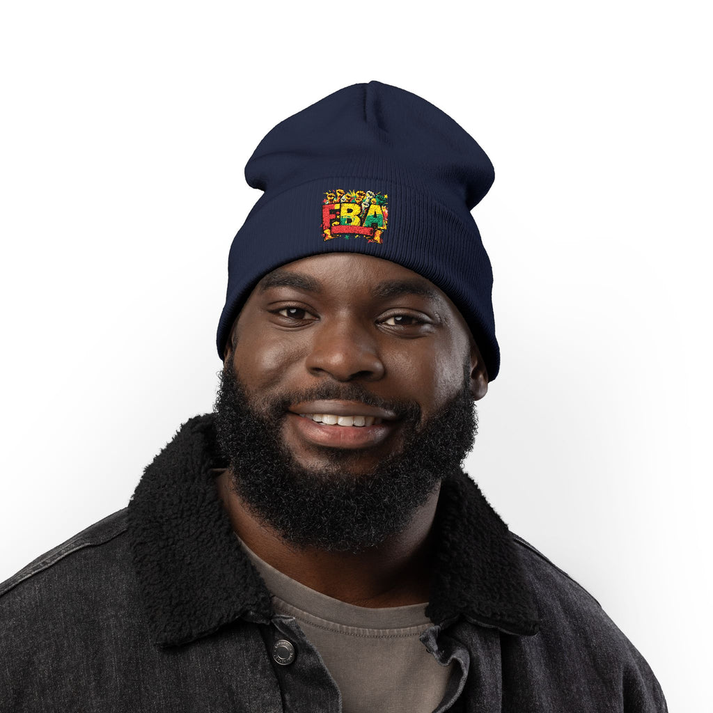 FBA- Fall Leaves Knit Beanie — Cozy Seasonal Winter Hat