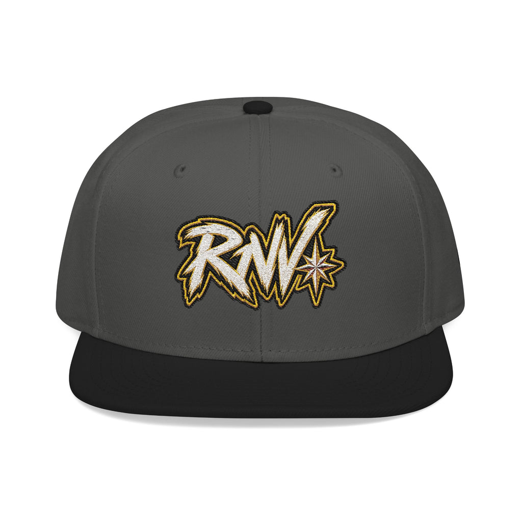 Hat-Embroidered Gold Graffiti Snapback Hat
