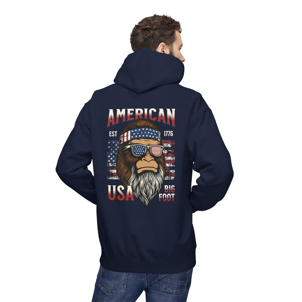 Ant-Hoodie - "God Bless America" Patriotic Ape Graphic USA Hoodie