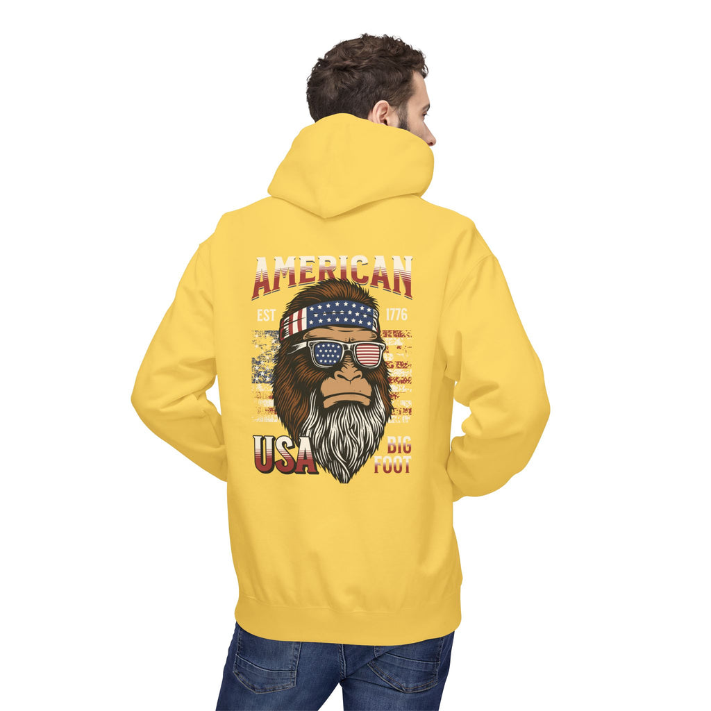 Ant-Hoodie - "God Bless America" Patriotic Ape Graphic USA Hoodie
