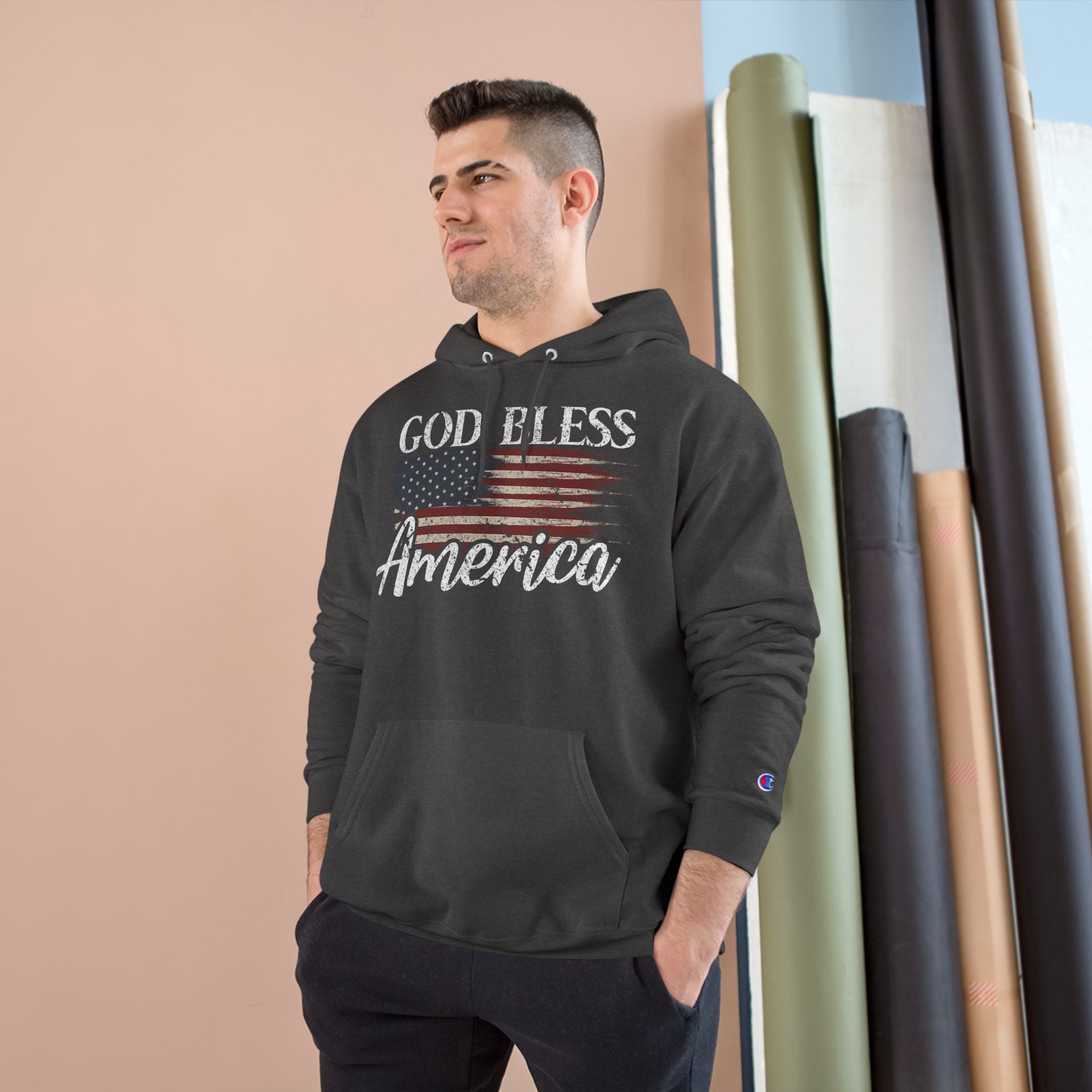 Ant-God Bless America Hoodie — Patriotic "Love It or Leave It" Flag Pullover