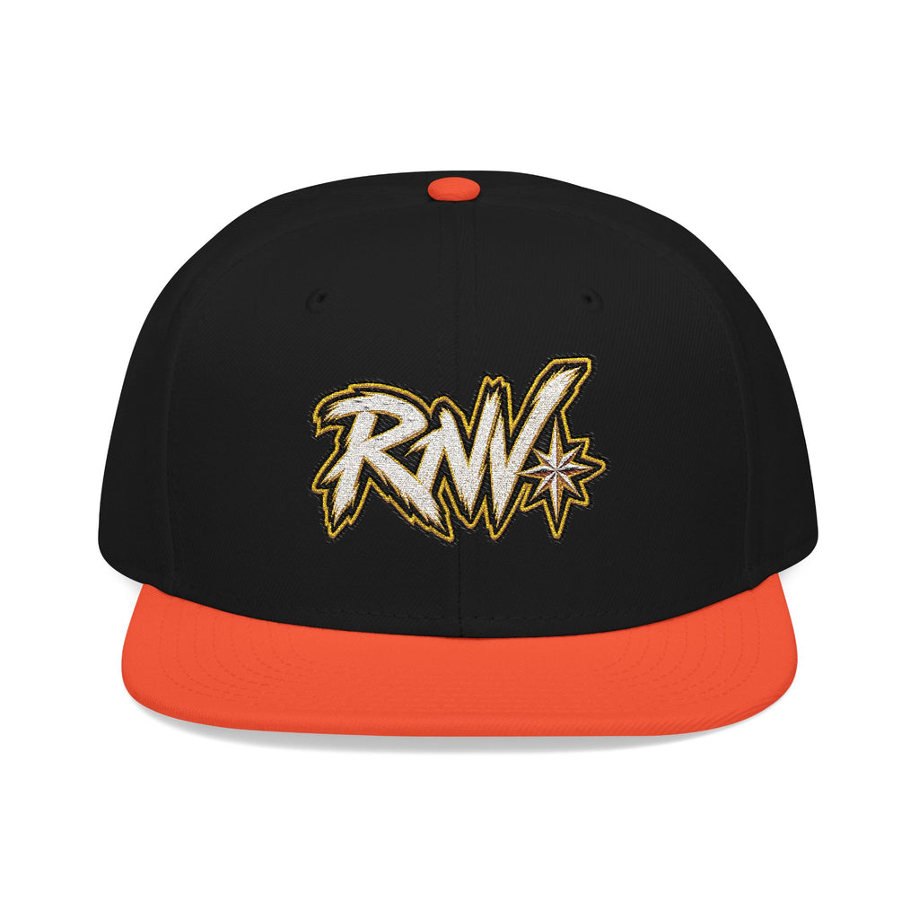 Hat-Embroidered Gold Graffiti Snapback Hat