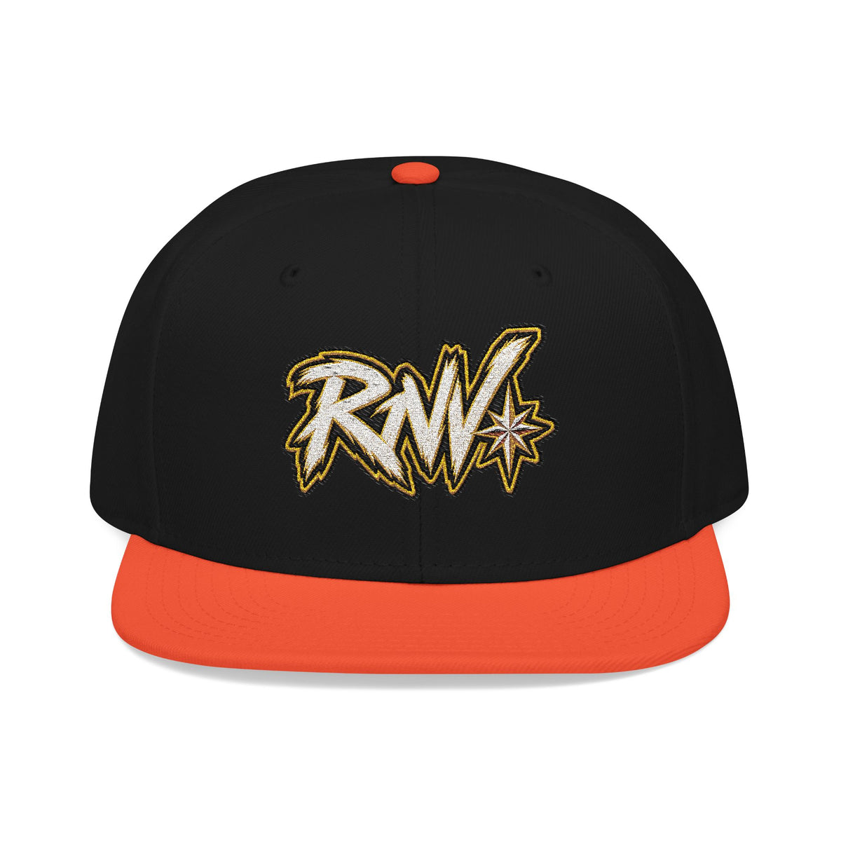 Hat-Embroidered Gold Graffiti Snapback Hat