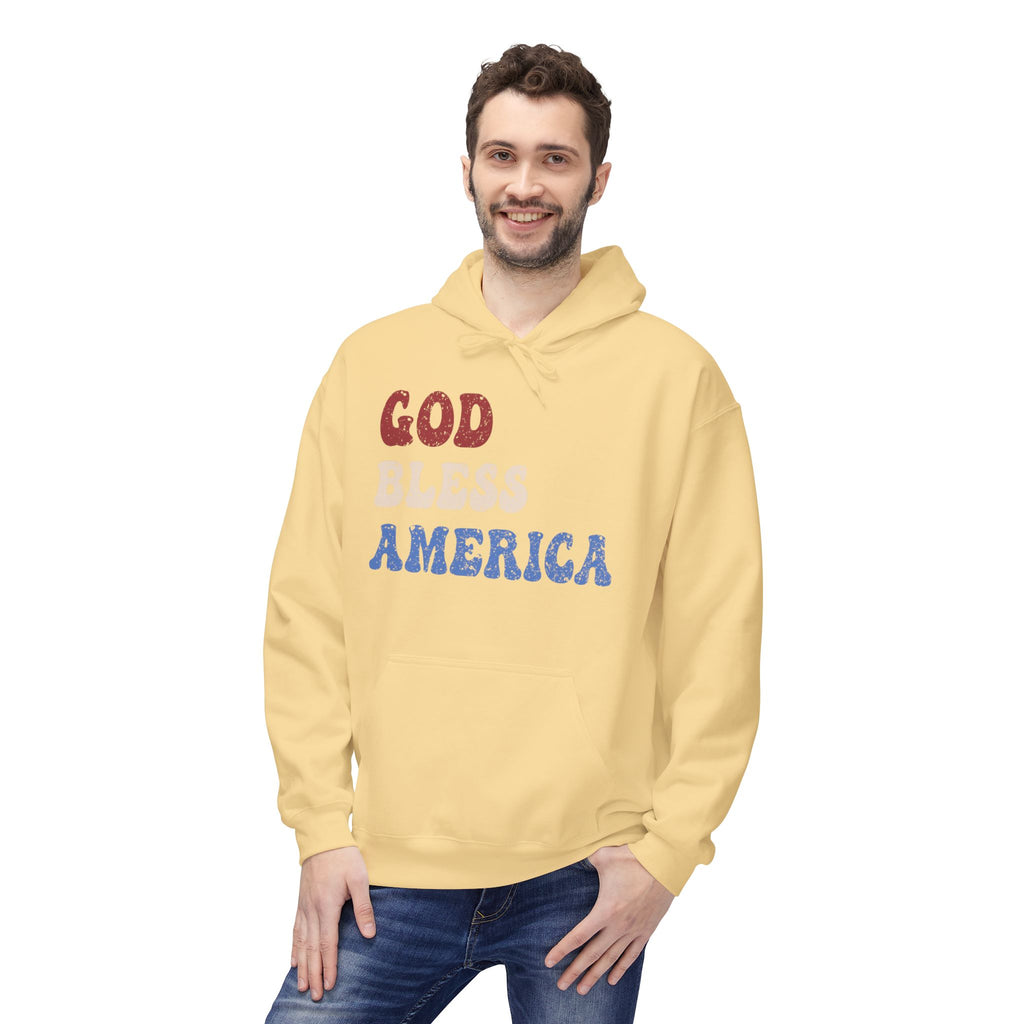 Ant-Hoodie - "God Bless America" Patriotic Ape Graphic USA Hoodie