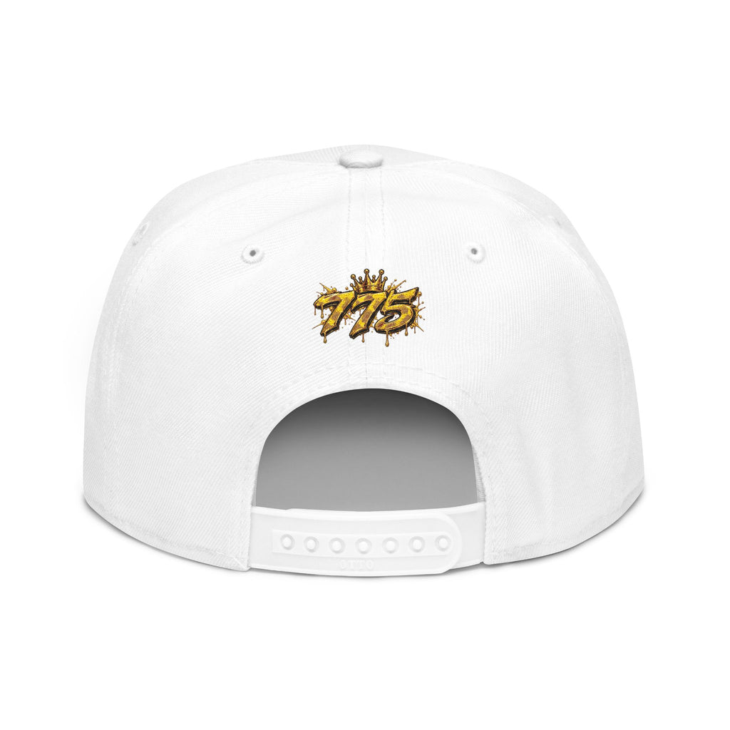 Hat-Embroidered Gold Graffiti Snapback Hat