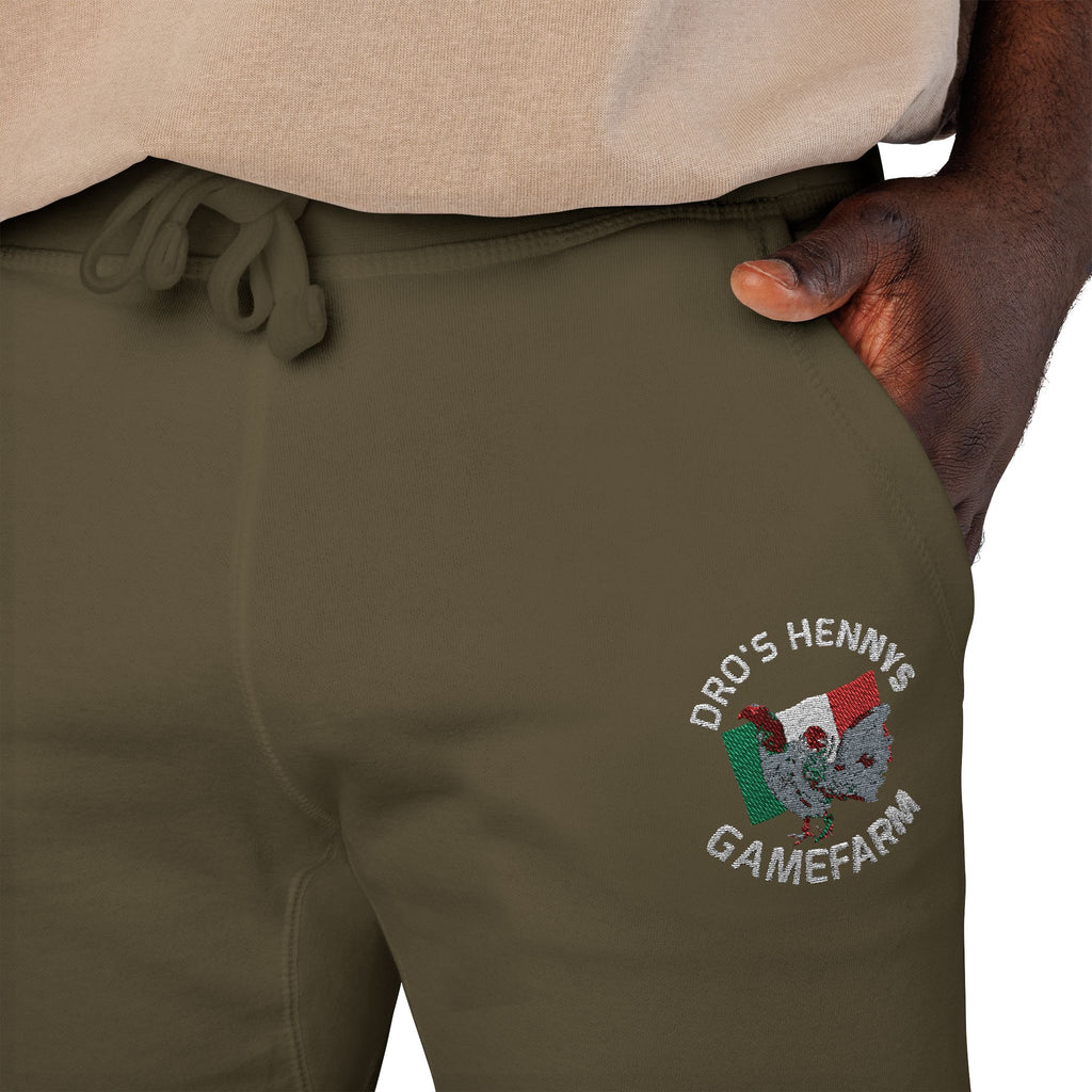 Henny- Embroidered Floral Heart Sweatpants — Cozy Fleece Joggers with 'Love' Detail