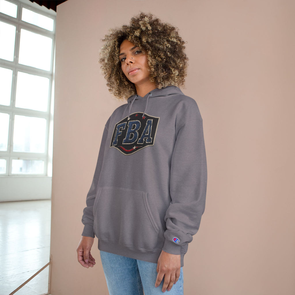 FBA- Graphic Hoodie – Vintage Shield Logo & Back Photo Print