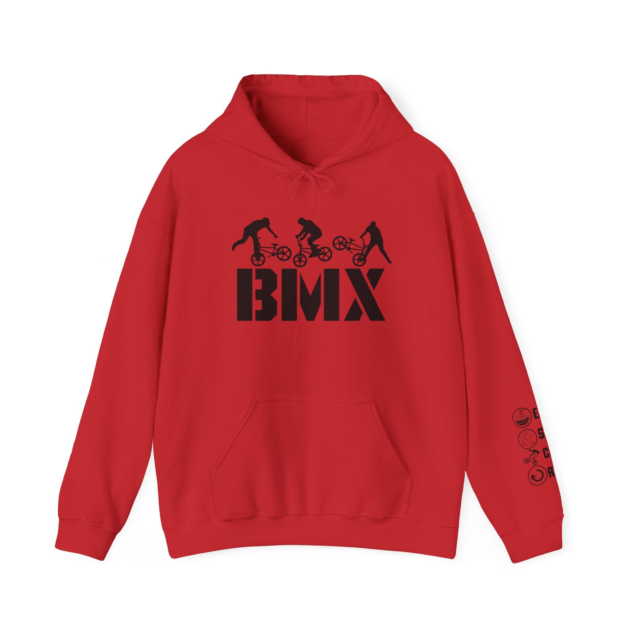 Rad-BMX Rider Hoodie — BMX Stunt Silhouettes Pullover for Riders & Fans