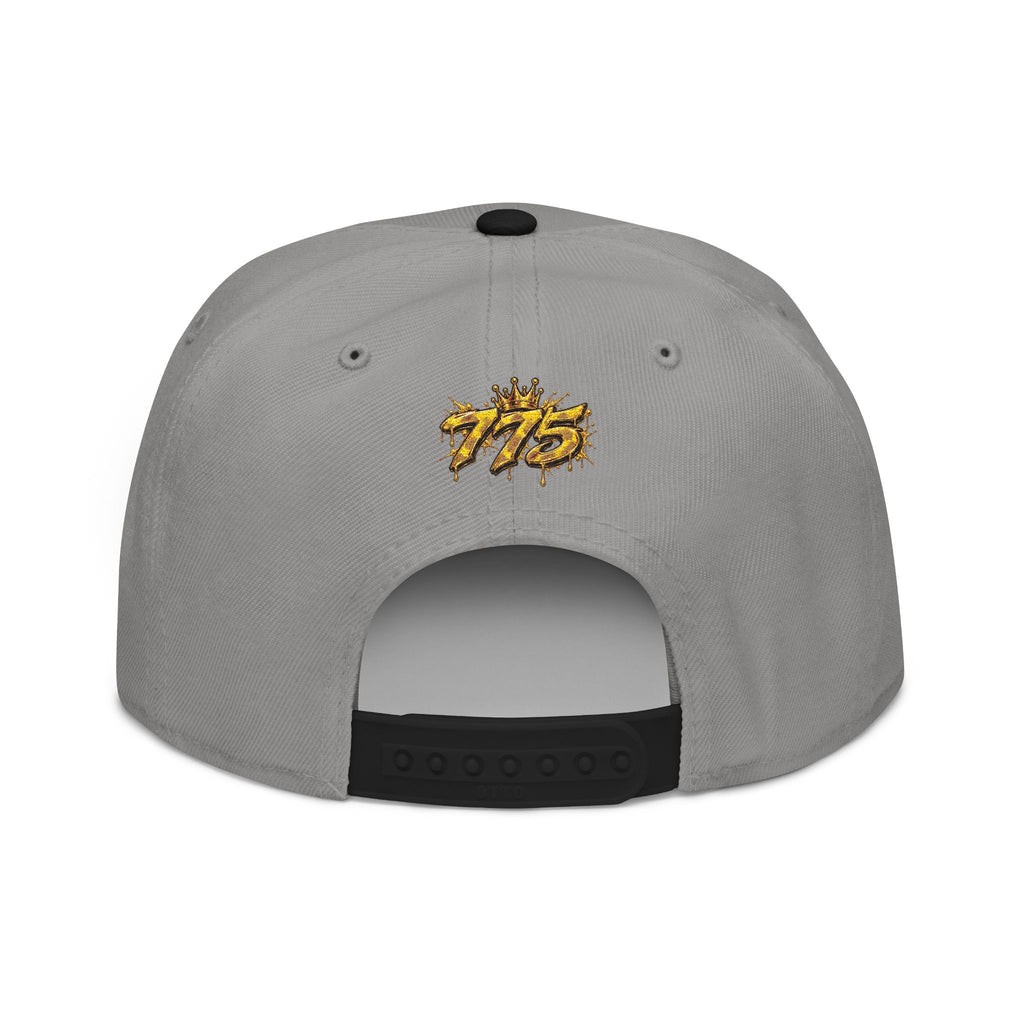 Hat-Embroidered Gold Graffiti Snapback Hat