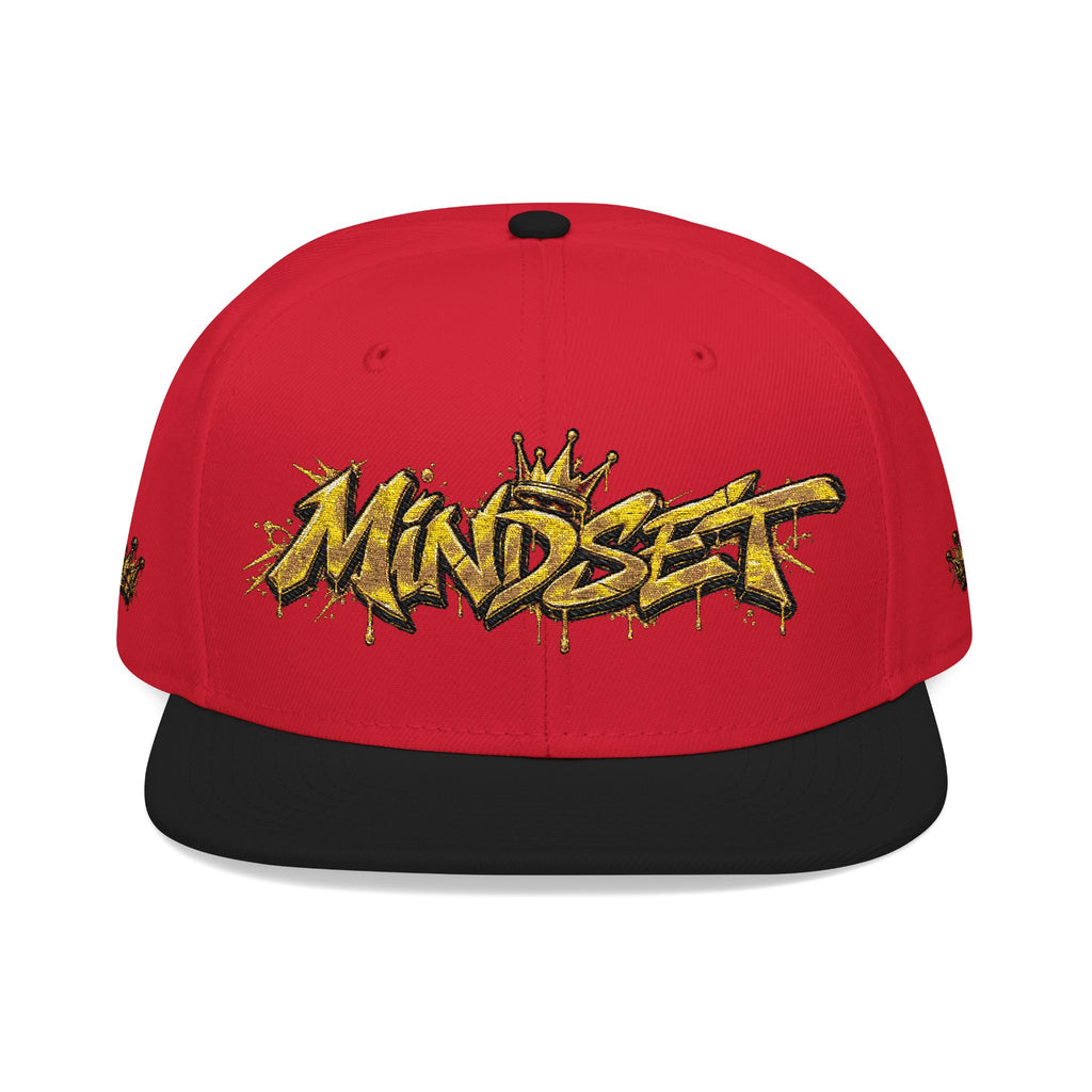 Hat-Embroidered Gold Graffiti Snapback Hat