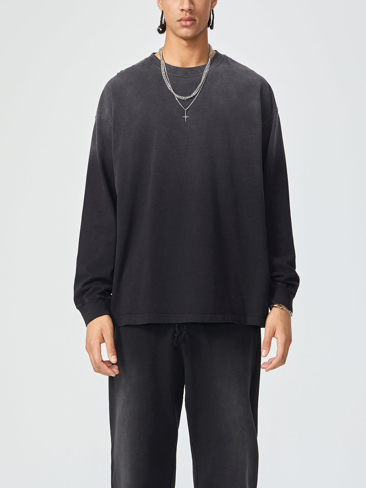 Ant-Gradient Washed Long Sleeve T-Shirt