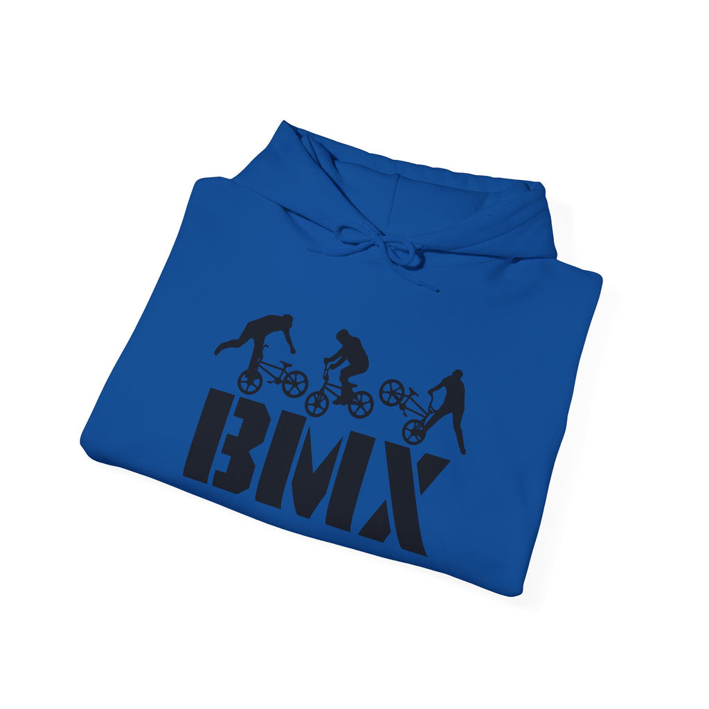 Rad-BMX Rider Hoodie — BMX Stunt Silhouettes Pullover for Riders & Fans