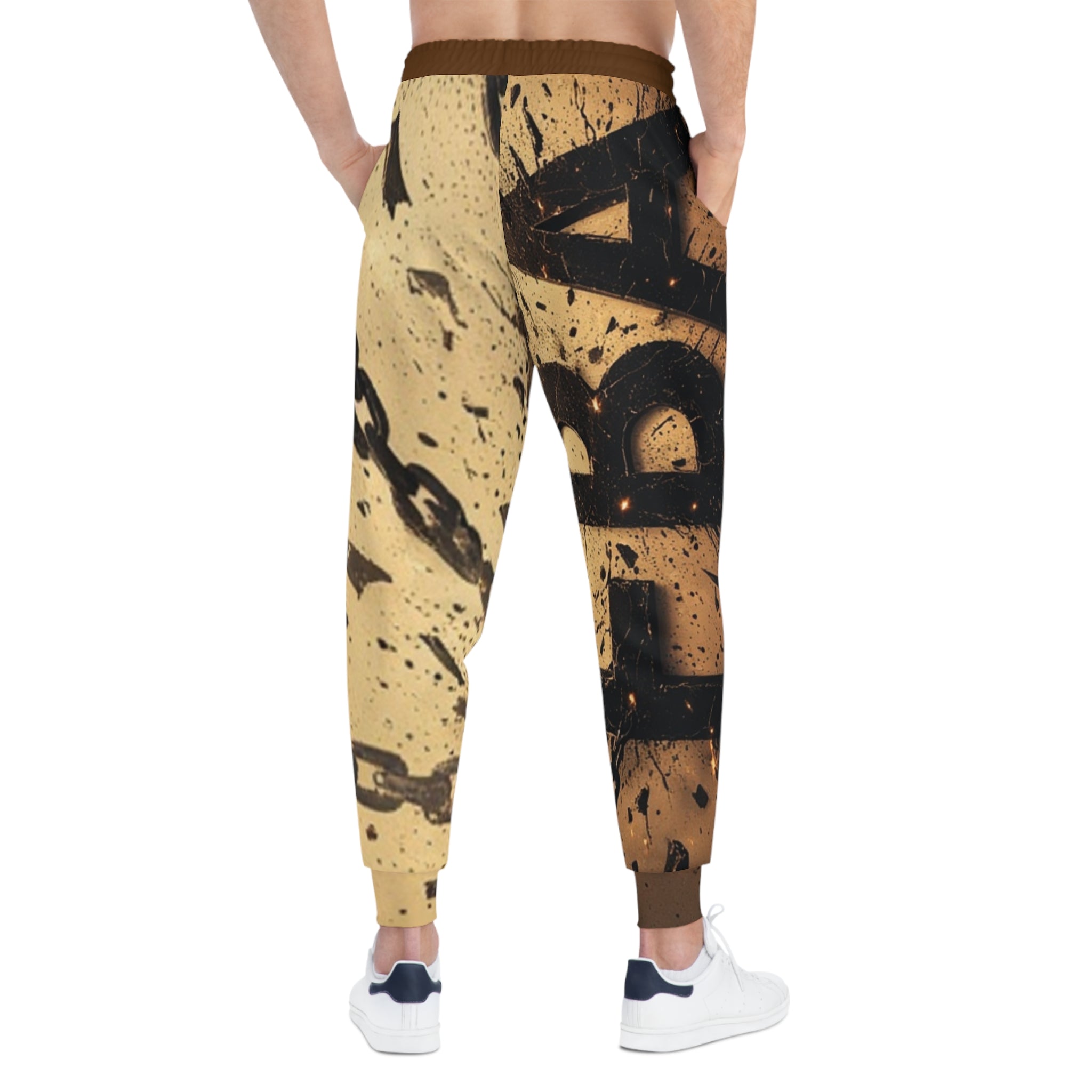 FBA- Graffiti Chain Print Joggers — Urban Streetwear Athletic Pants