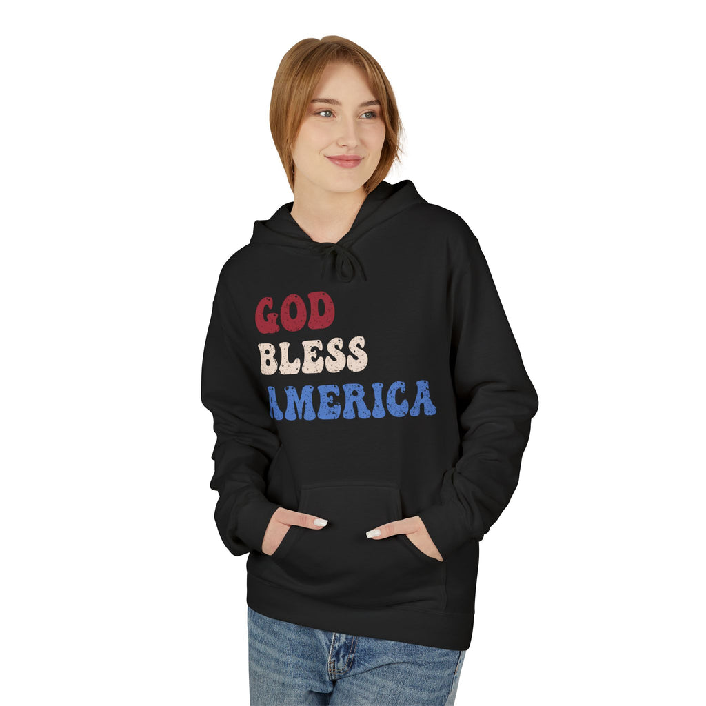 Ant-Hoodie - "God Bless America" Patriotic Ape Graphic USA Hoodie