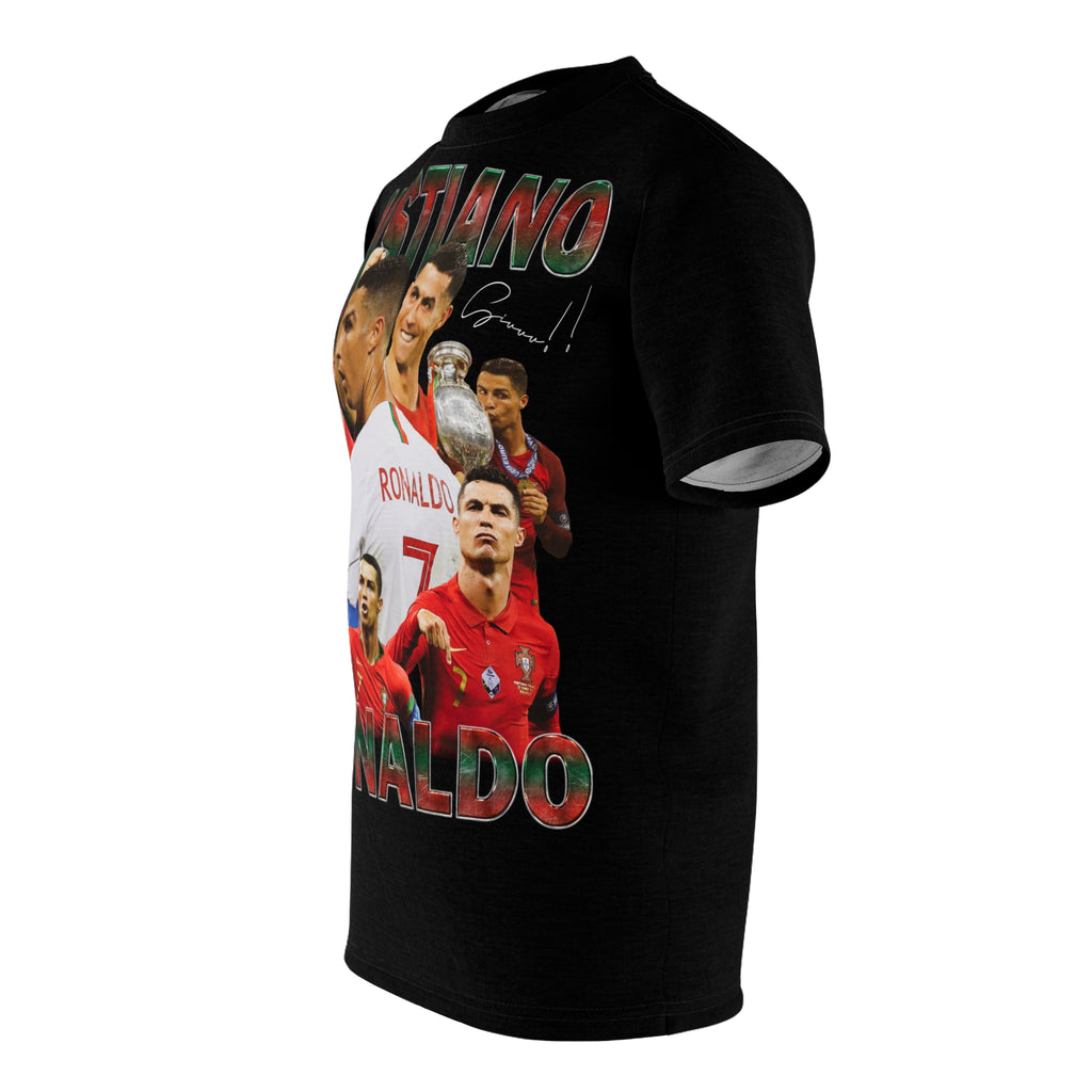 Team-Soccer Legend Graphic Tee — Cristiano Ronaldo Collage Shirt