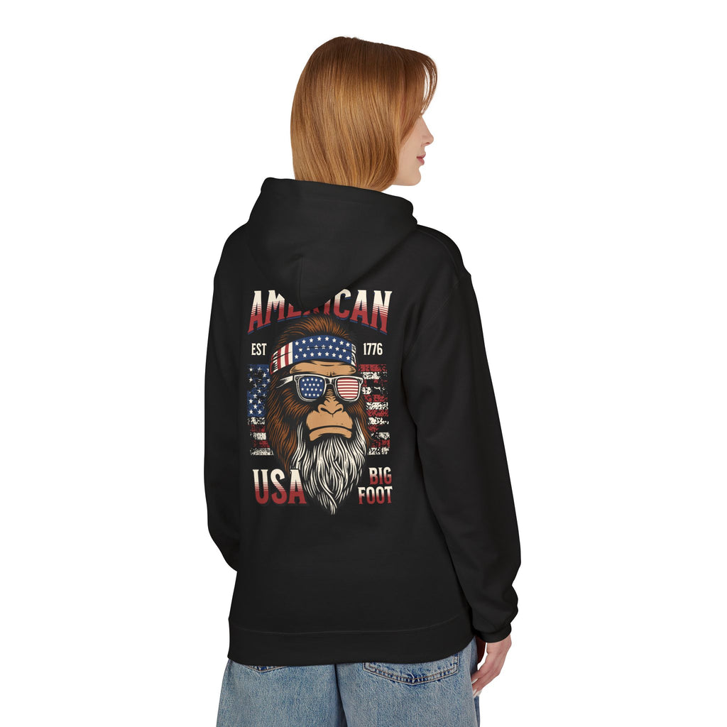 Ant-Hoodie - "God Bless America" Patriotic Ape Graphic USA Hoodie