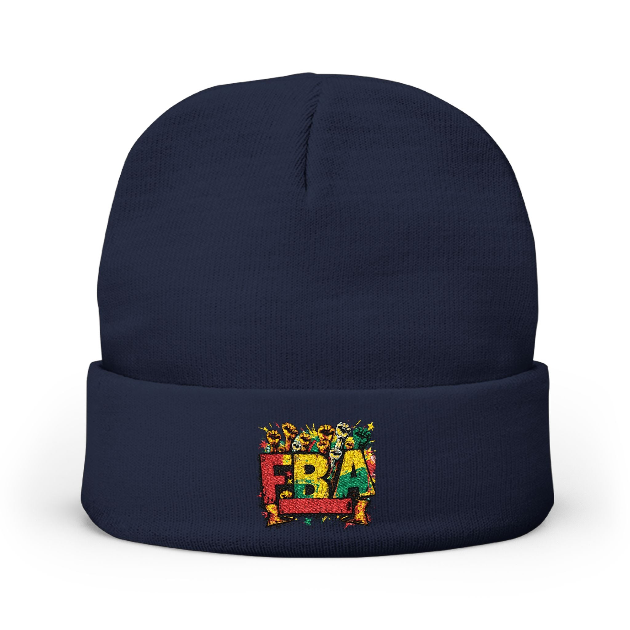 FBA- Fall Leaves Knit Beanie — Cozy Seasonal Winter Hat