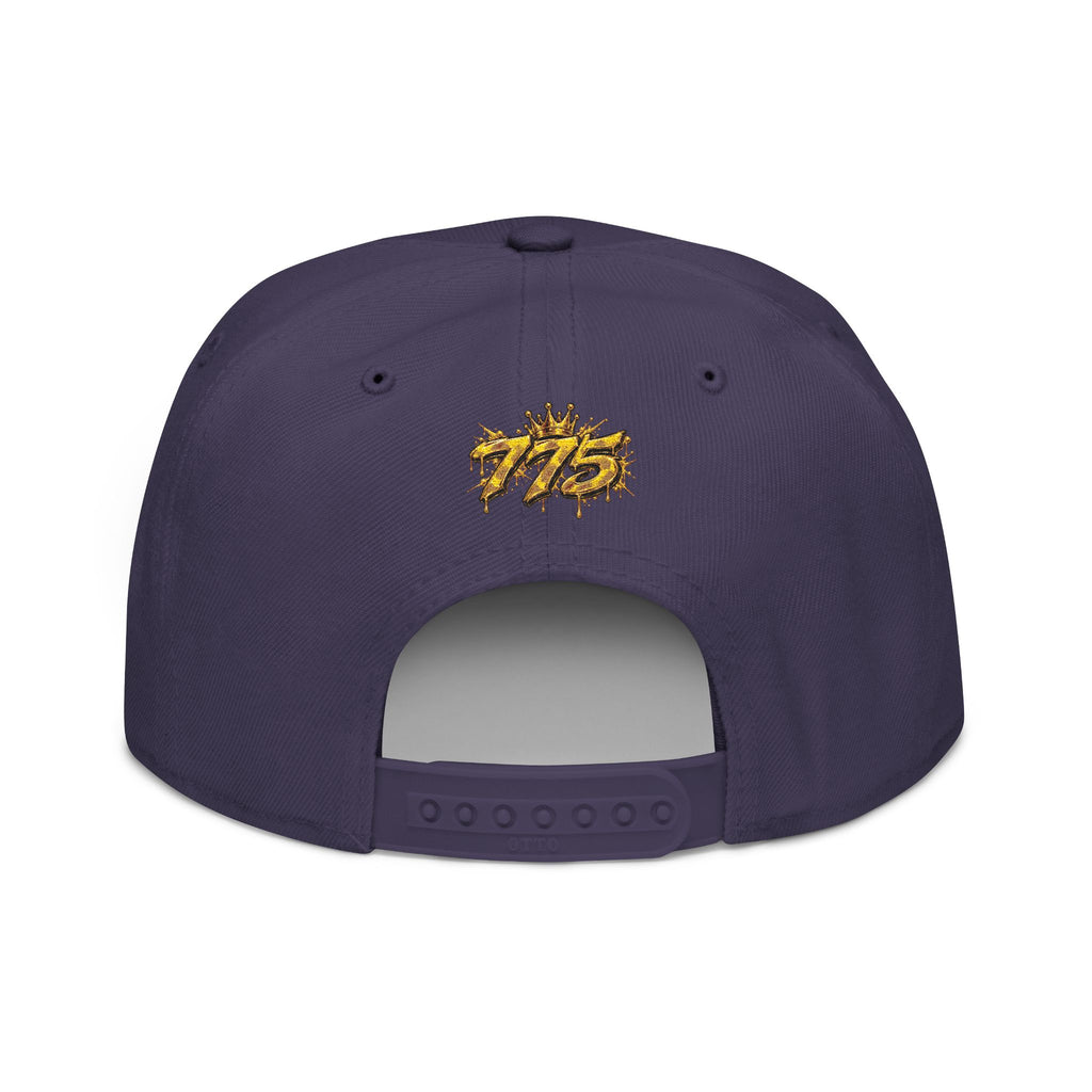 Hat-Embroidered Gold Graffiti Snapback Hat