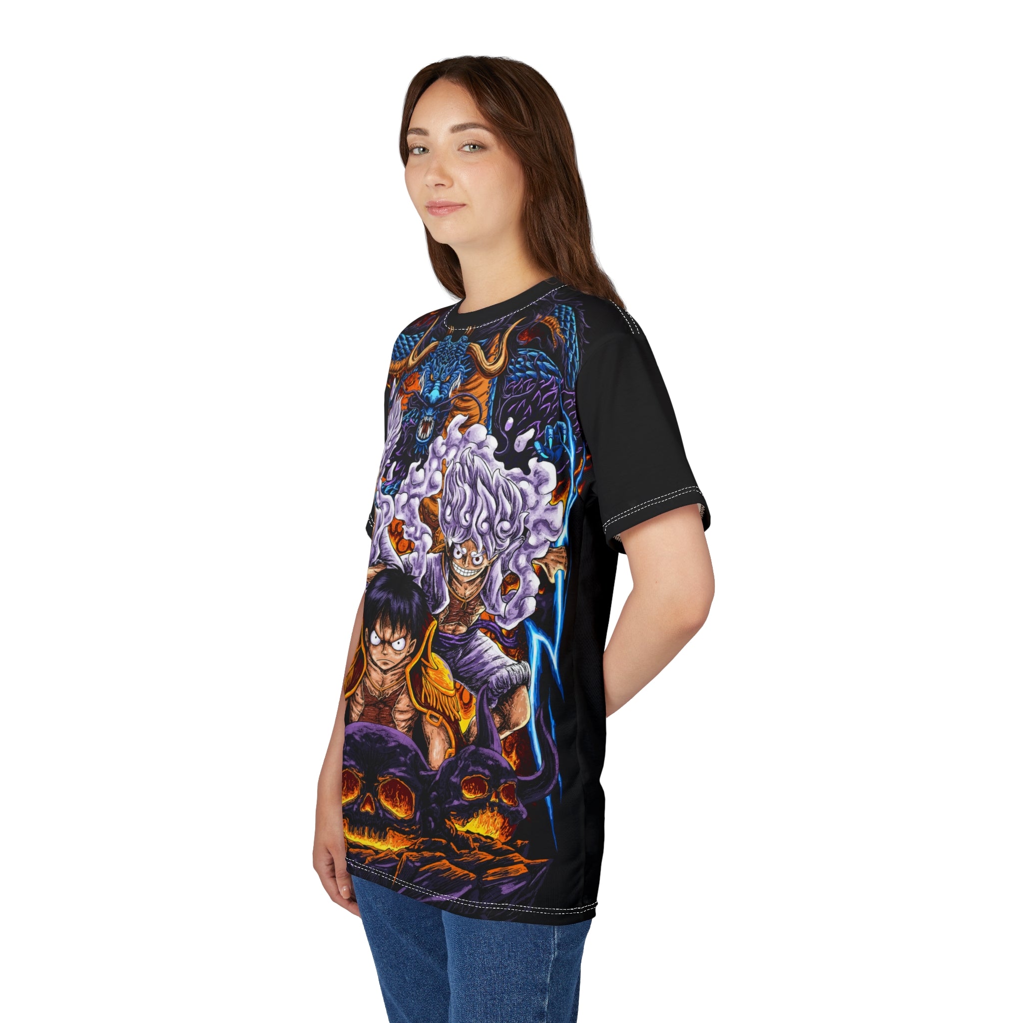 Anime- Pirate Crew Graphic Tee — Luffy & Crew Skull Fantasy T-Shirt