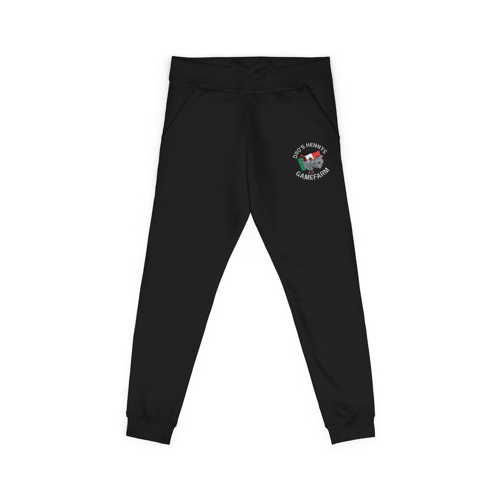 Henny- Embroidered Floral Heart Sweatpants — Cozy Fleece Joggers with 'Love' Detail
