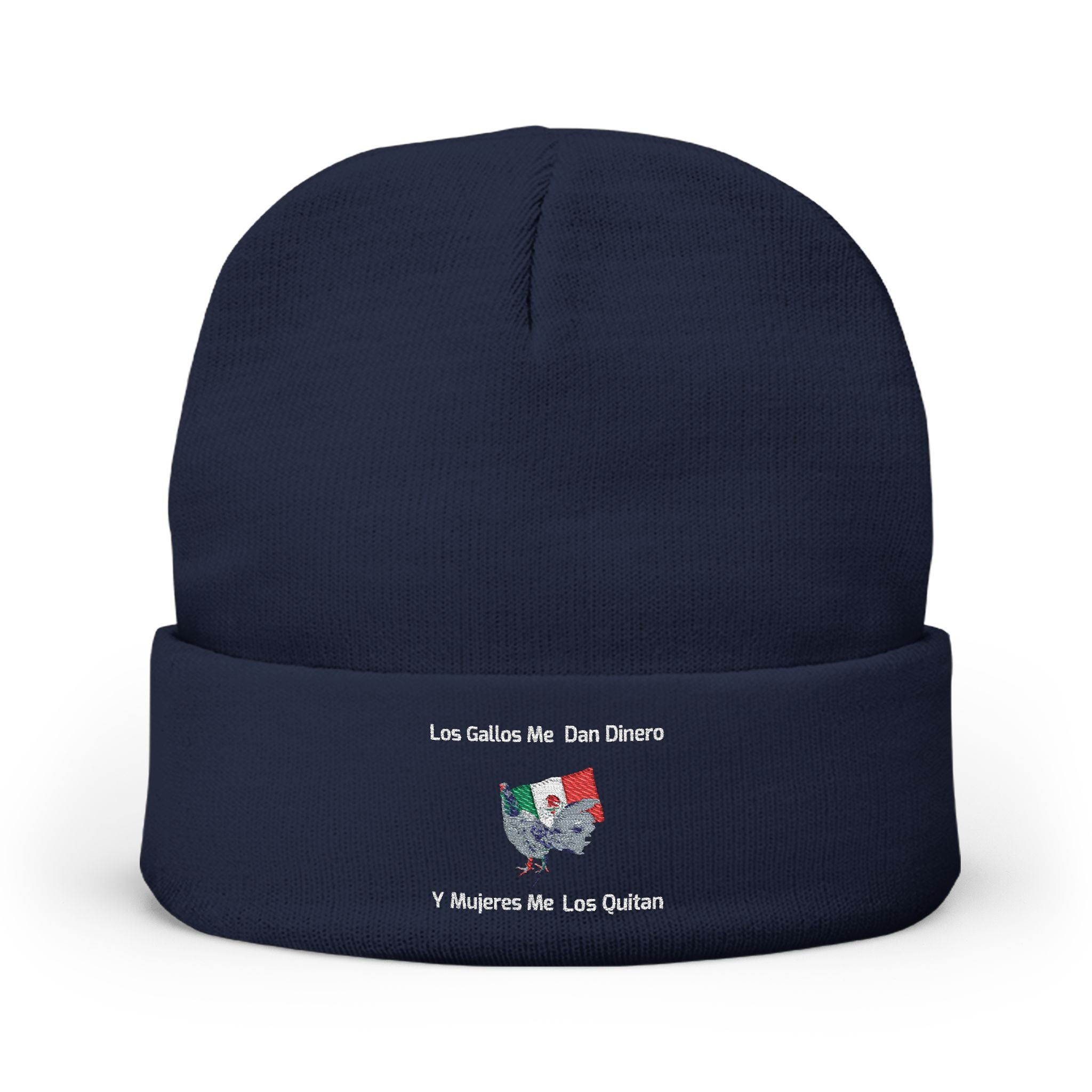 Henny- Embroidered Mexico Travel Patch Knit Beanie