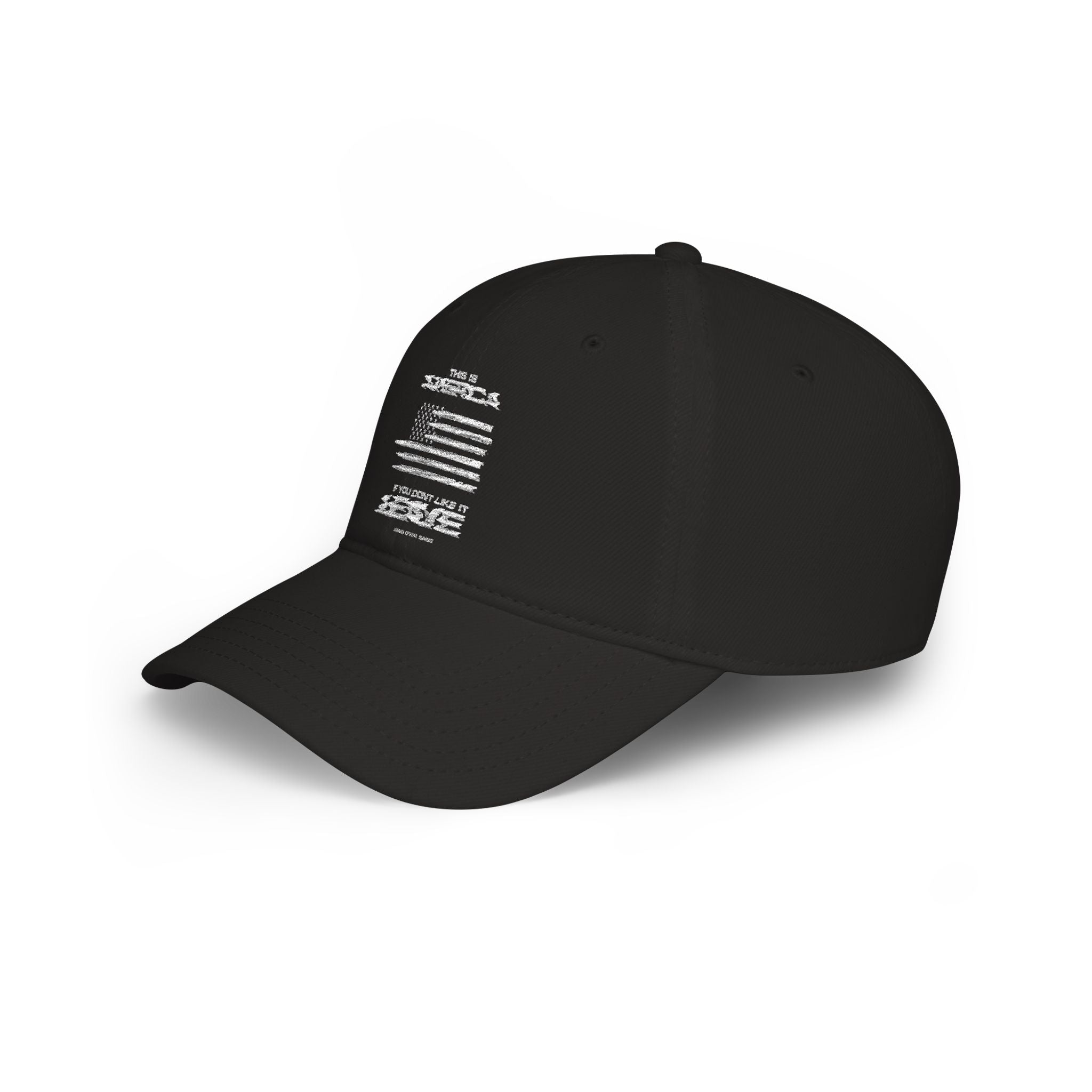 Ant-Low Profile Baseball Cap — Distressed American Flag "America First" Patriotic Hat