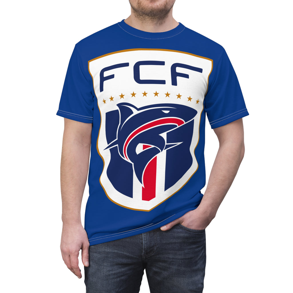 Team-FCF Shield T-Shirt — All-Over Print Team Crest Tee