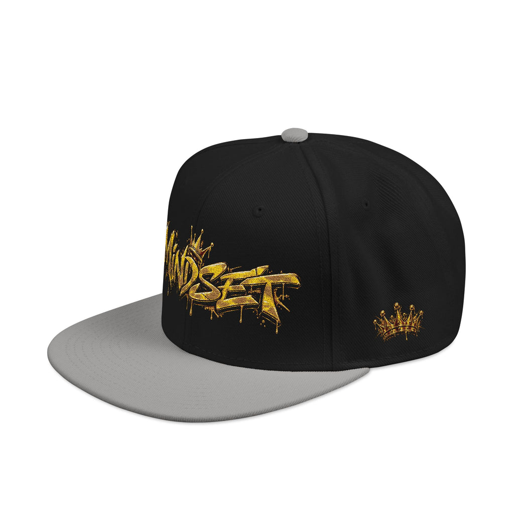 Hat-Embroidered Gold Graffiti Snapback Hat