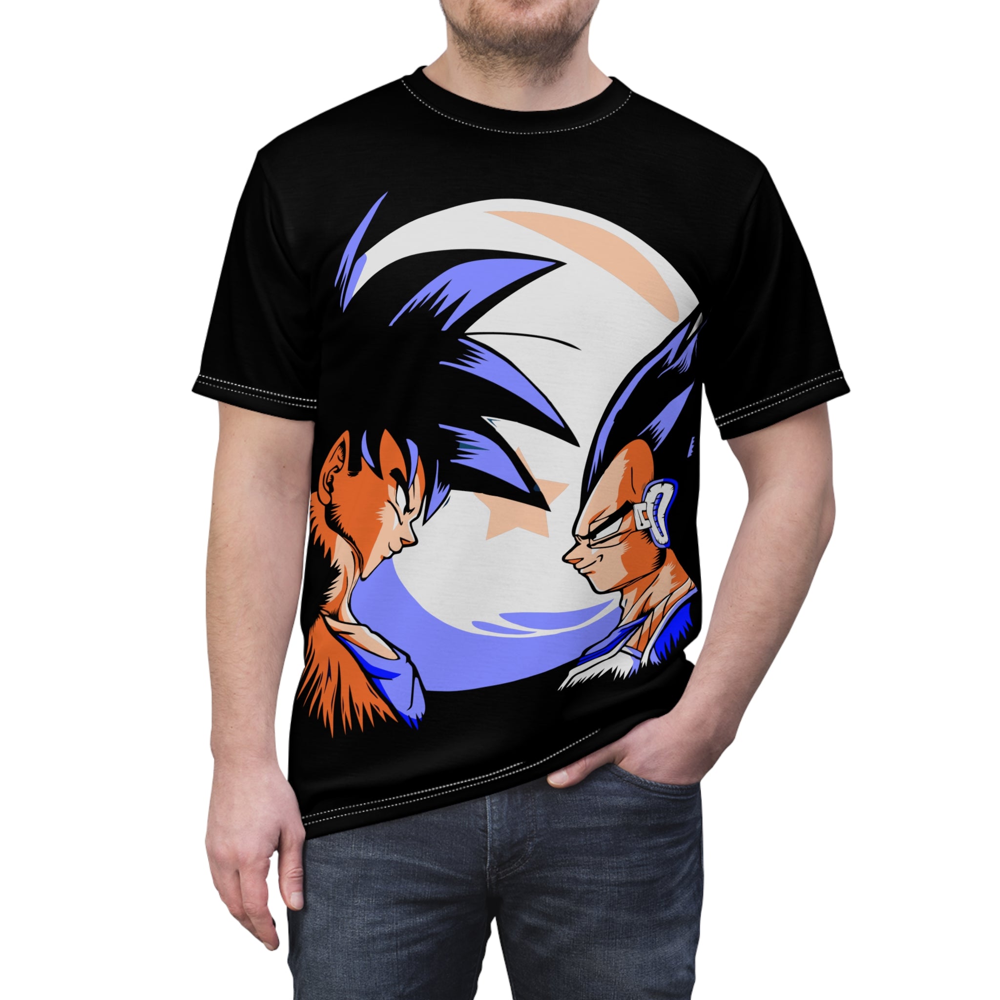 Dragon- Duel Anime Tee — Goku vs Vegeta Graphic T-Shirt