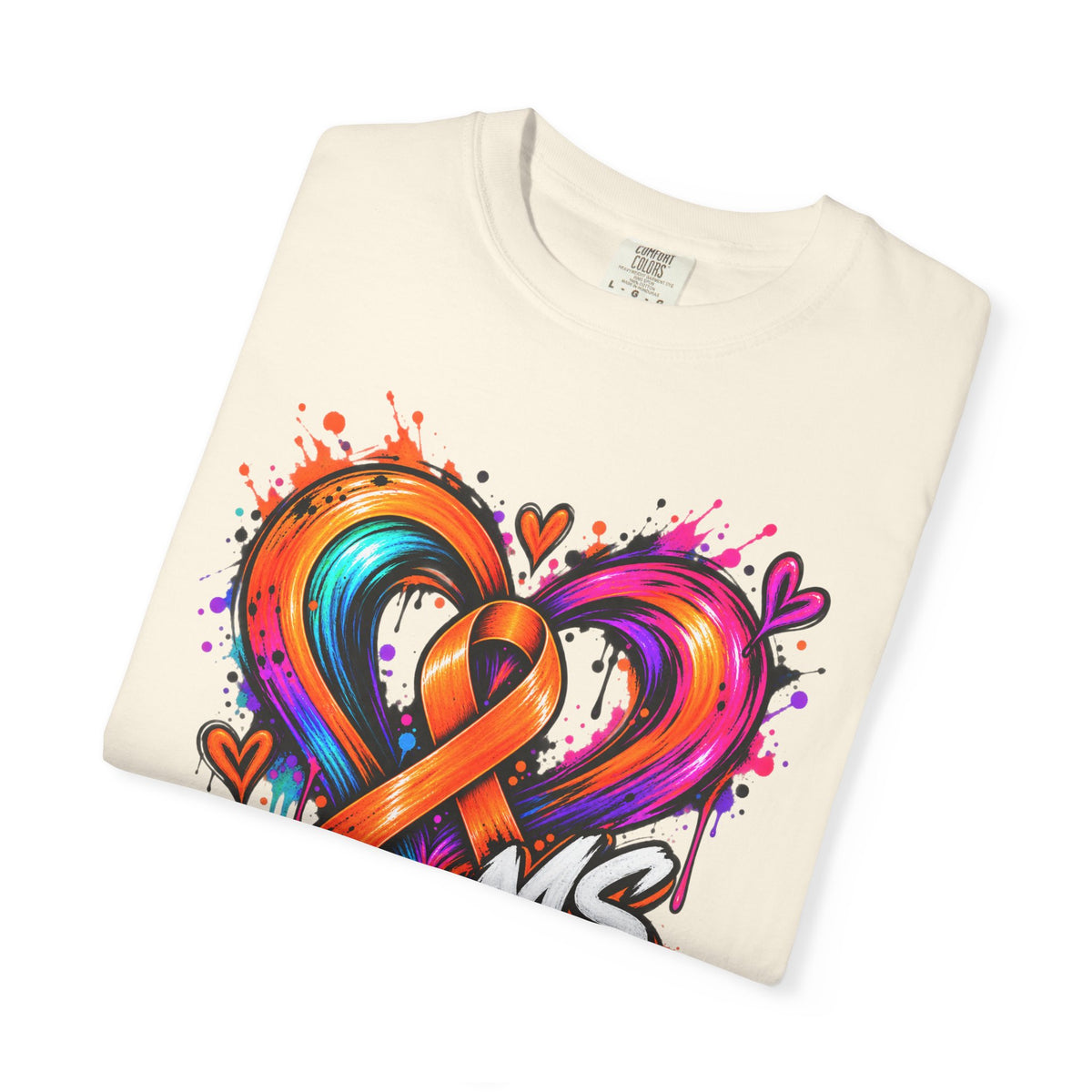 MS- Awareness Heart Ribbon T-Shirt — “Not All Wounds Are Visible” Neuropathy Support Tee