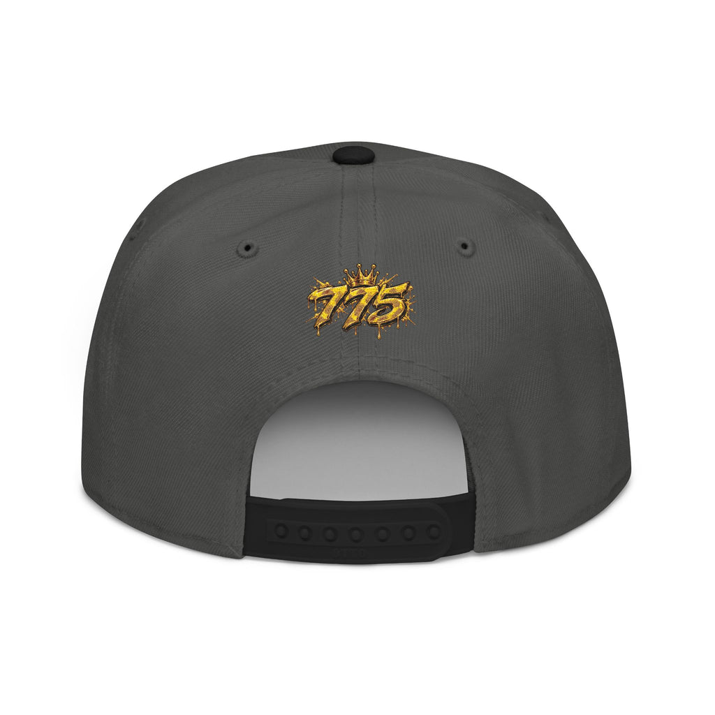 Hat-Embroidered Gold Graffiti Snapback Hat