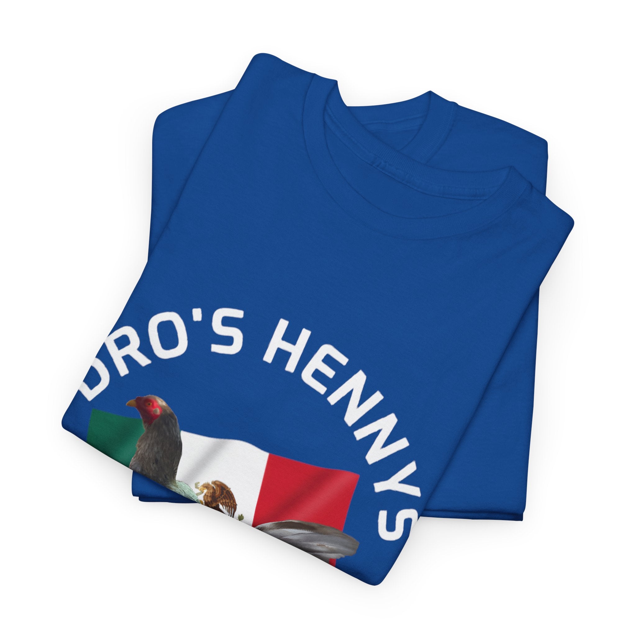 Henny-Gamefowl Tee — "Dro's Henny's Gamefarm" Mexican Flag Rooster Shirt