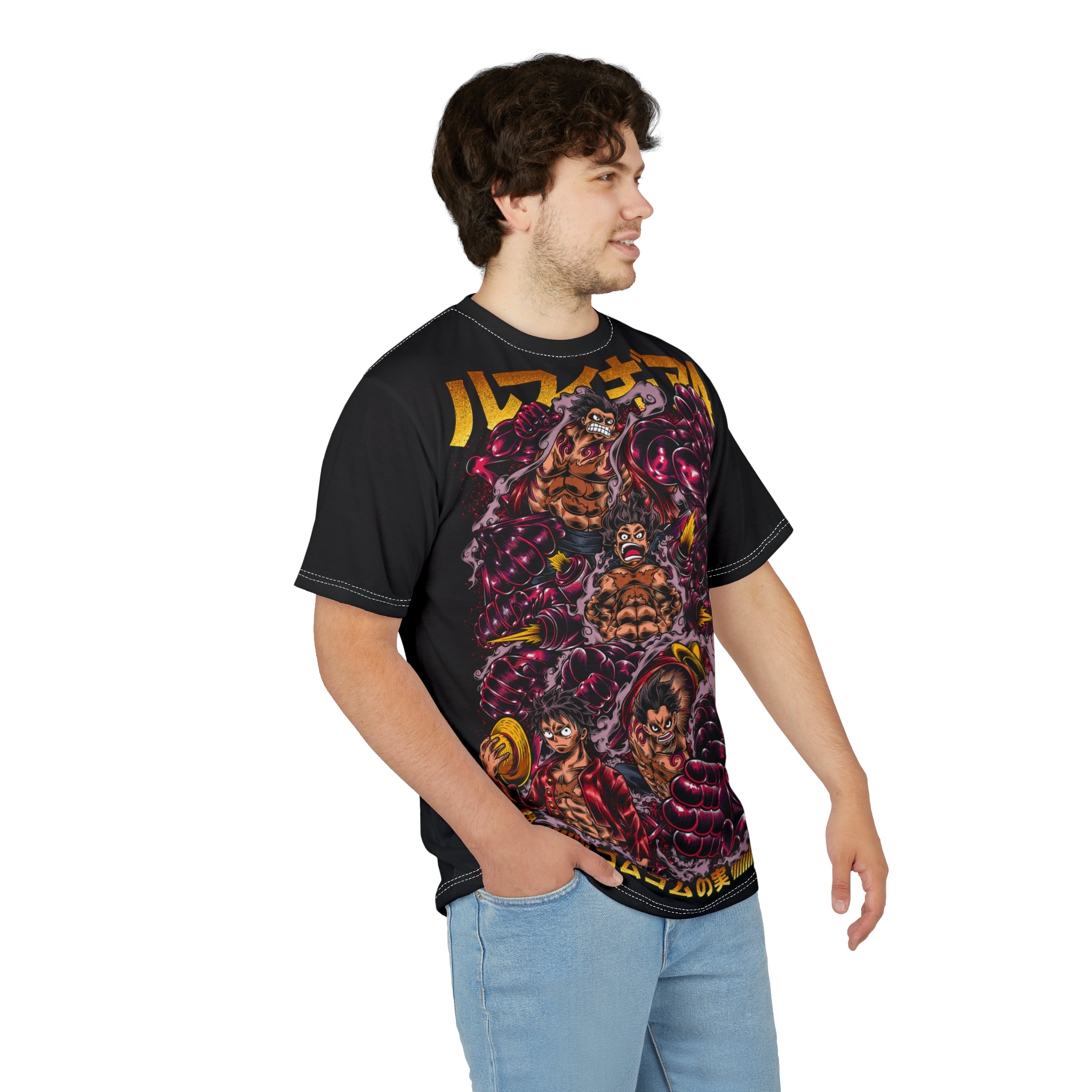 Anime- Pirate Crew Graphic Tee — Bold Japanese Text Design