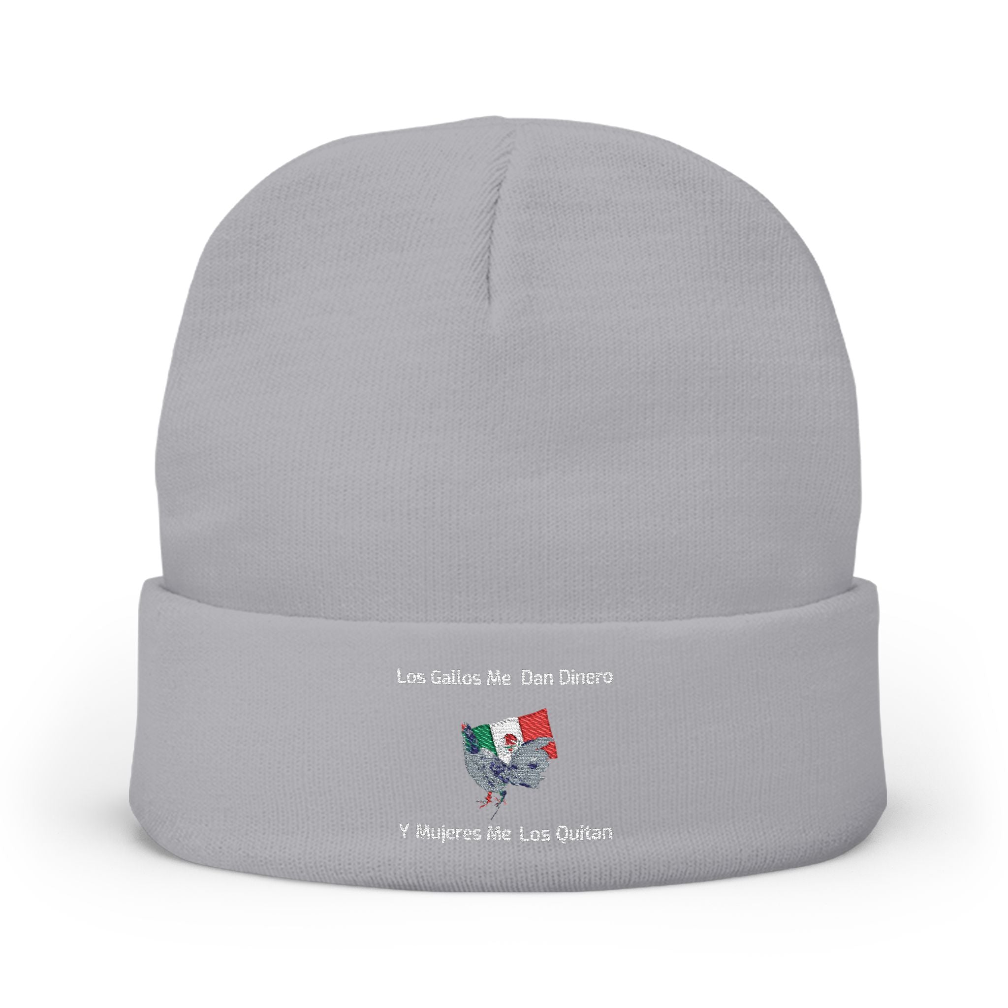 Henny- Embroidered Mexico Travel Patch Knit Beanie
