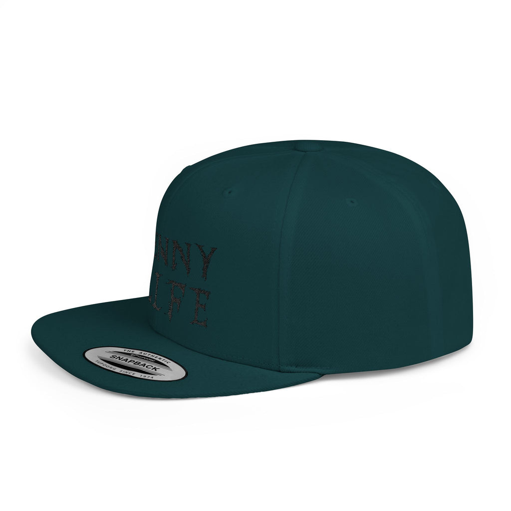 Henny-Snapback Hat — "Henny Life" Embroidered Flat Bill Cap