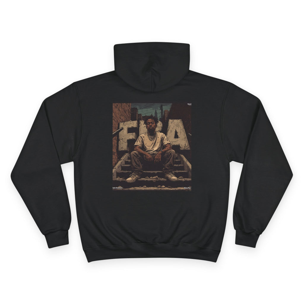 FBA- Graphic Hoodie – Vintage Shield Logo & Back Photo Print