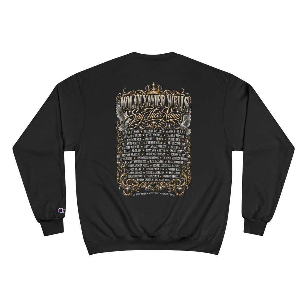 FBA-Say Their Names Sweatshirt — Memorial Angel Champion Sweatshirt