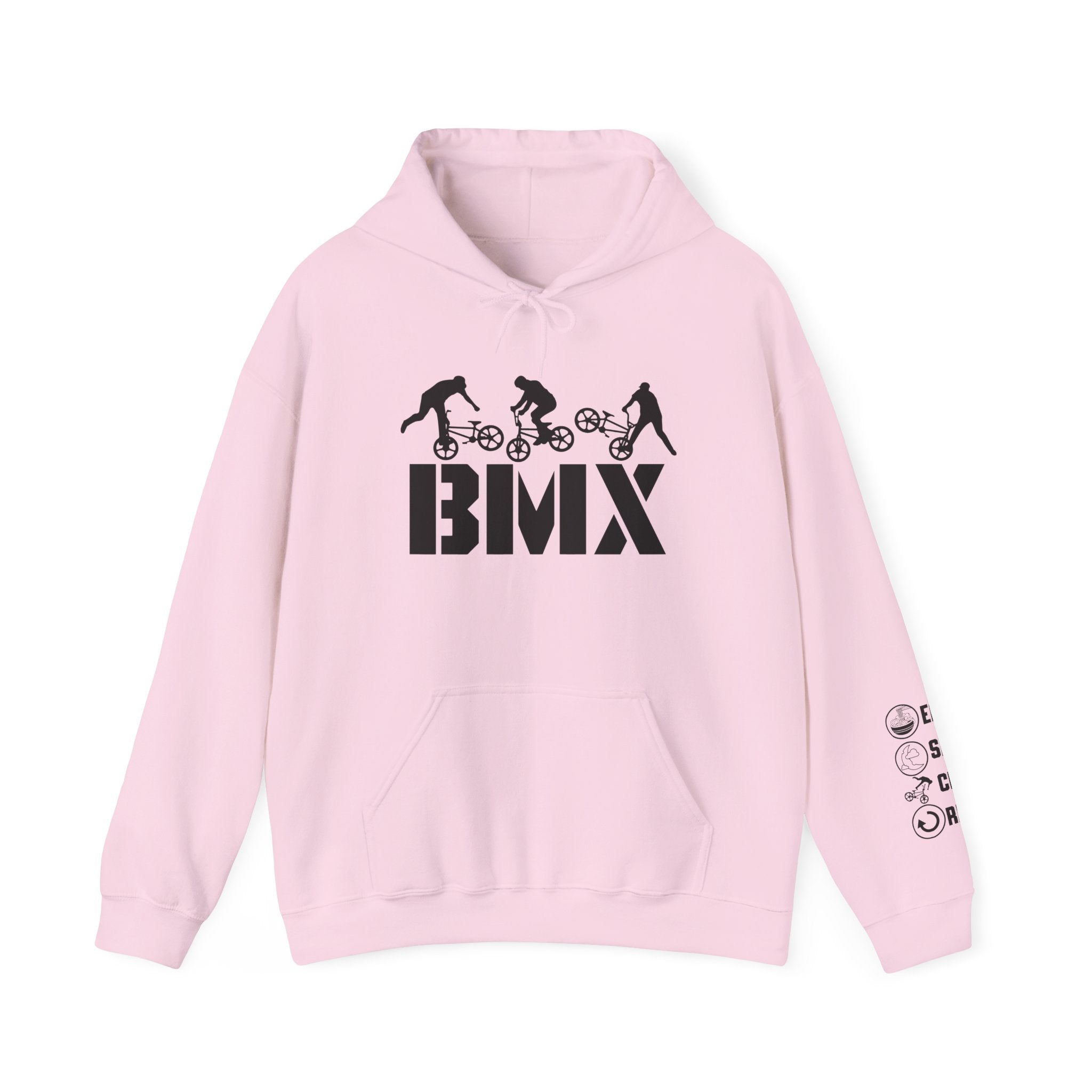 Rad-BMX Rider Hoodie — BMX Stunt Silhouettes Pullover for Riders & Fans