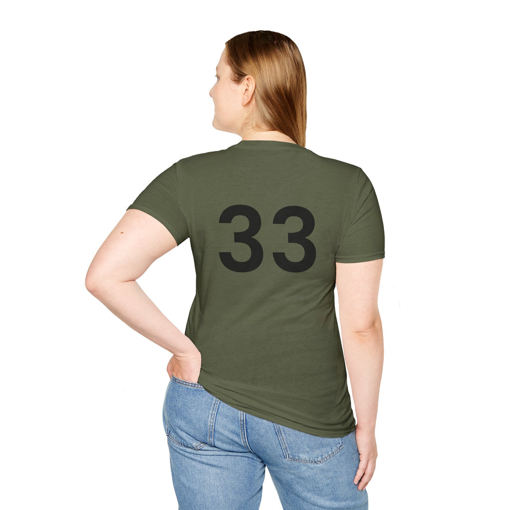 Rad- Life T-Shirt — Motocross Rider Tee with Back Number 33