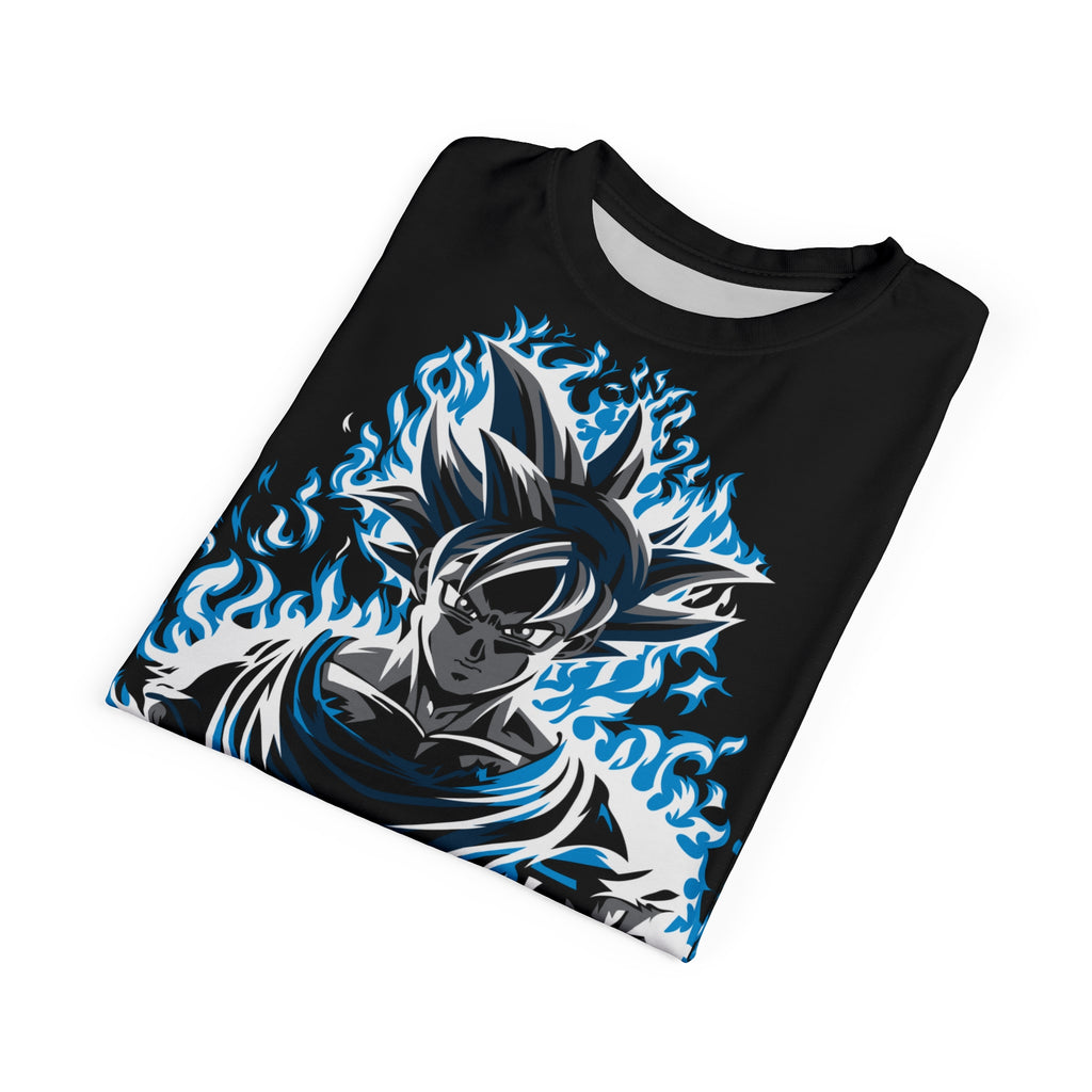 Dragon-Super Saiyan Blue Aura Tee — Anime Power Graphic T-Shirt