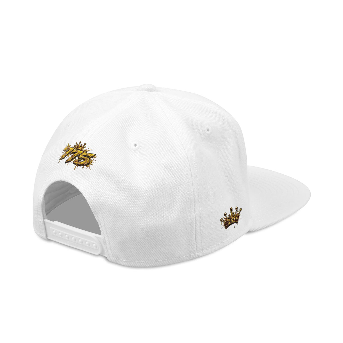Hat-Embroidered Gold Graffiti Snapback Hat